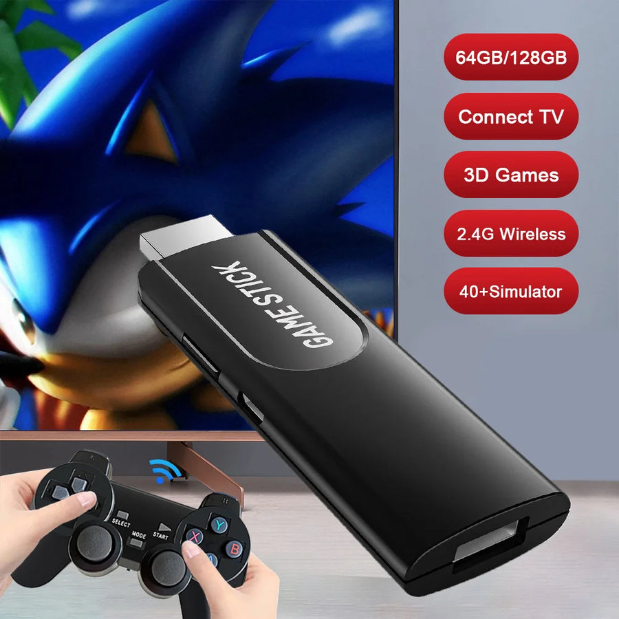 K8 Gamestick 3D 64GB 2.4G Wireless Controller 32000 Video Games