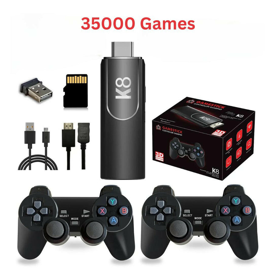 K8 Gamestick 3D 64GB 2.4G Wireless Controller 32000 Video Games
